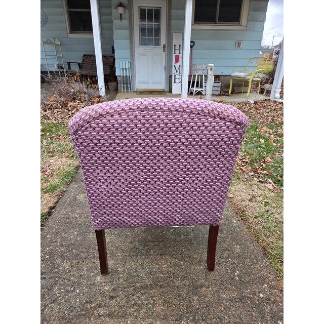 American of Martinsville Vintage American of Martinsville Armchair in 'Thistle' Fabric - Style 01019-925 For Sale - Image 4 of 11