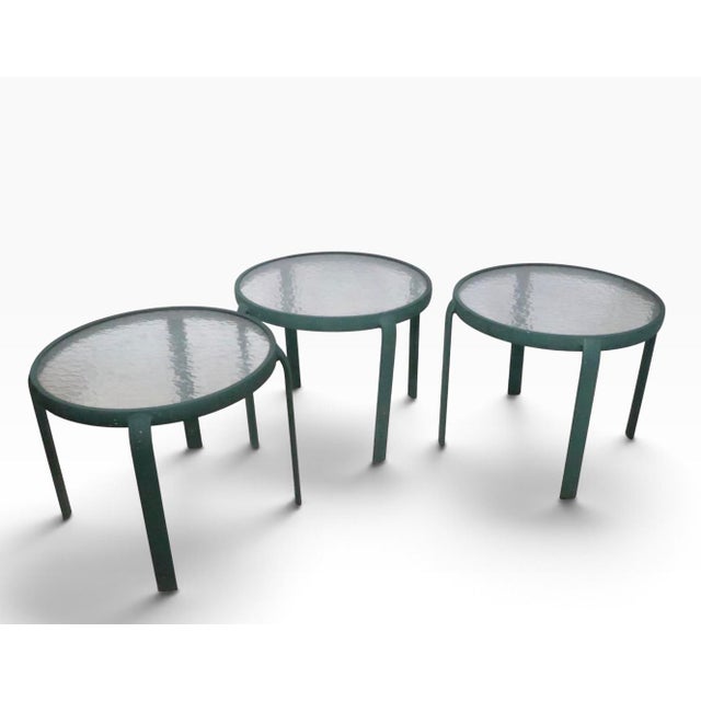 Brown Jordan Set of Three Vintage Stacking Garden Patio Poolside Tables C. 1970/80's For Sale - Image 4 of 8