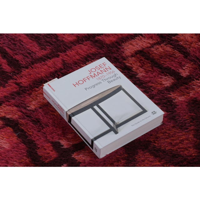 Vintage Swedish Rya Rug With Magenta Spires and Red Geometry - Rug & Kilim For Sale - Image 9 of 9