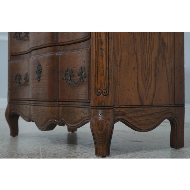 Wood Baker Burl Wood & Oak Louis XV Style Commode Chest For Sale - Image 7 of 17