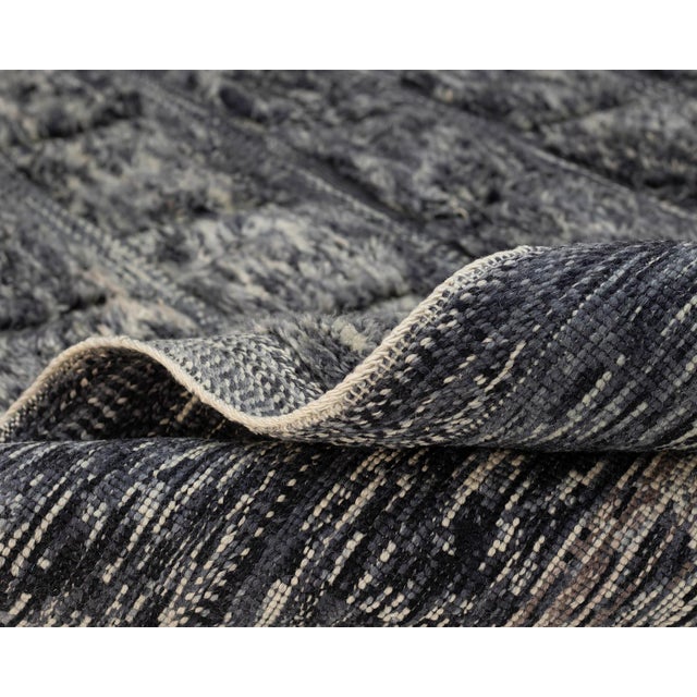 Textile Premium Hand-Knotted Moroccan Wool Rug | 11'10" X 8'8" | One of a Kind For Sale - Image 7 of 7