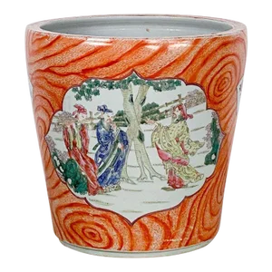 Rare Large Chinese Porcelain Cachepot Without Stand Circa 1910
