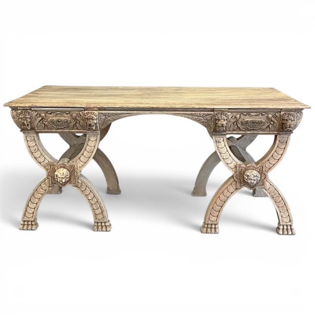 Mid 19th Century 19th Century Dutch Renaissance Desk ~ Writing Table For Sale - Image 5 of 15