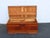 Wood Cavalier Art Deco Waterfall Inlay Small Cedar Chest Blanket Trunk 6884 For Sale - Image 7 of 12