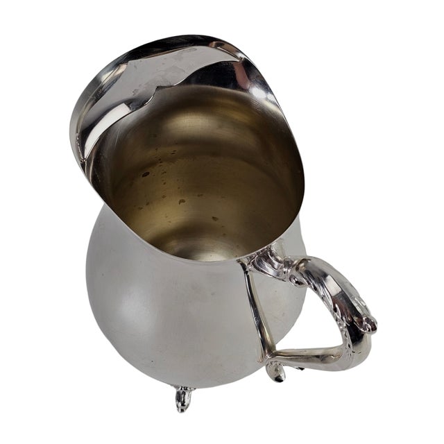 Kent Silversmith Footed Silver Plated Pitcher | Chairish