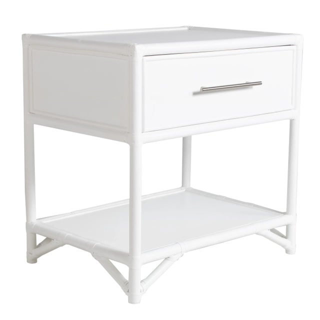 Contemporary Olympia One-Drawer Nightstand in White For Sale - Image 3 of 7