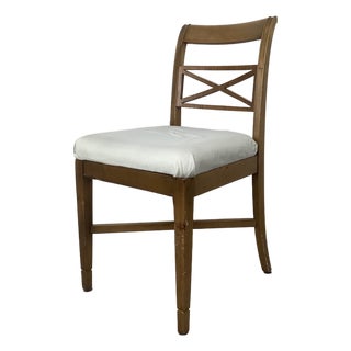 Vintage Neoclassical Revival Style X-Back Side Chair For Sale