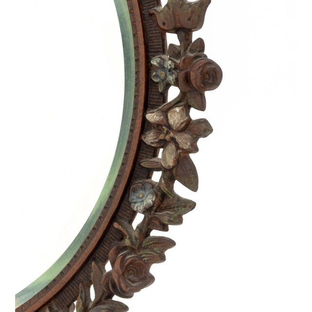 Victorian Cast Iron Vanity Mirror For Sale - Image 4 of 11