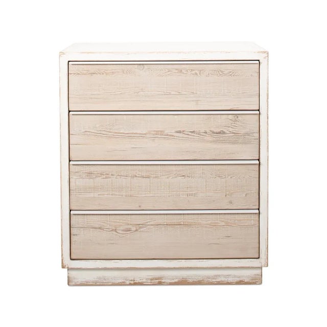 This beautifully crafted chest infuses a touch of vintage elegance into any bedroom. Made with an antiqued white painted...