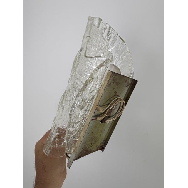 Large Murano Glass Wall Lamps in the style of Venini, 1950s, Set of 3 For Sale - Image 16 of 18