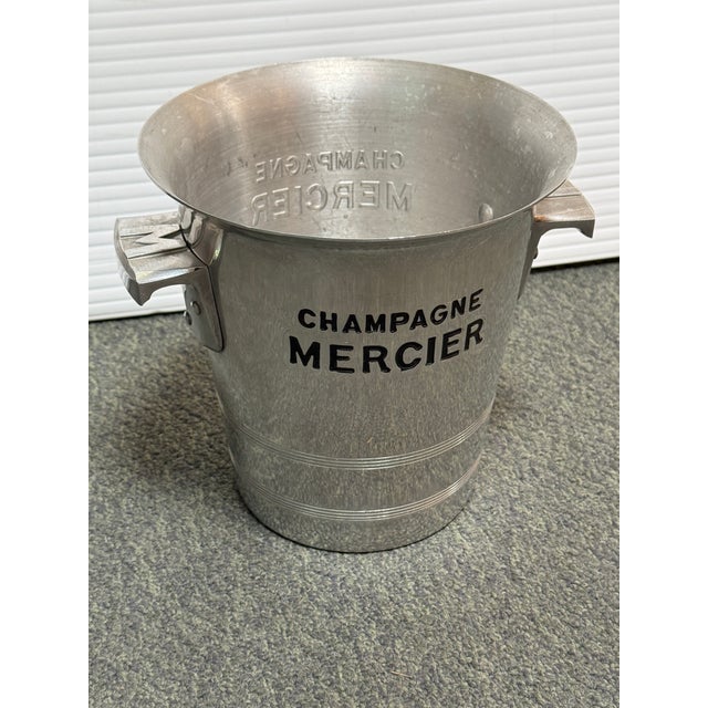 Vintage French Champagne Mercier Metal Ice Bucket For Sale - Image 10 of 12