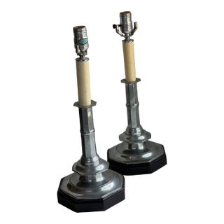 Knob Creek of Morganston Vintage Candlestick Table Lamps For Sale