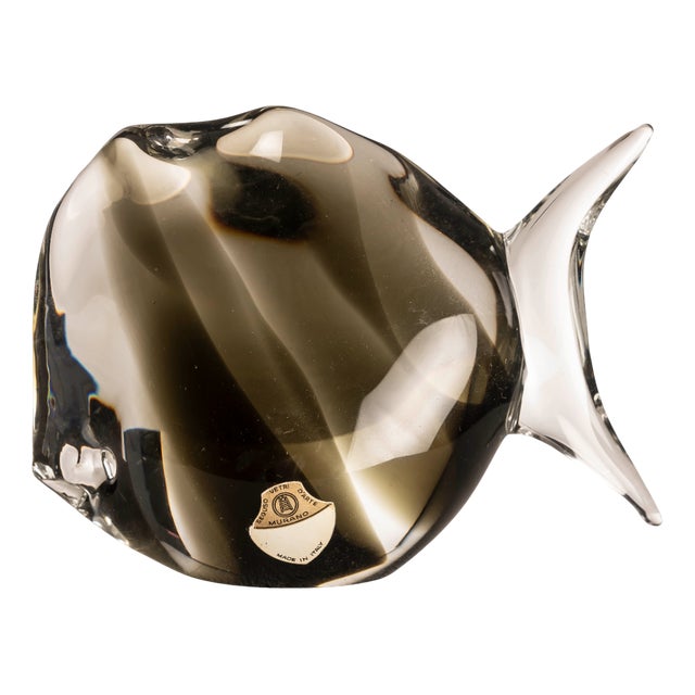 Vintage Italian Murano Glass Fish Sculpture from Seguso Vetri d'Arte, 1960 For Sale