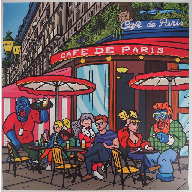Richard ORLINSKI (1966) Café de Paris Giclée print on 240 g/m² archival fine art paper Signed in the plate, embossed stamp...