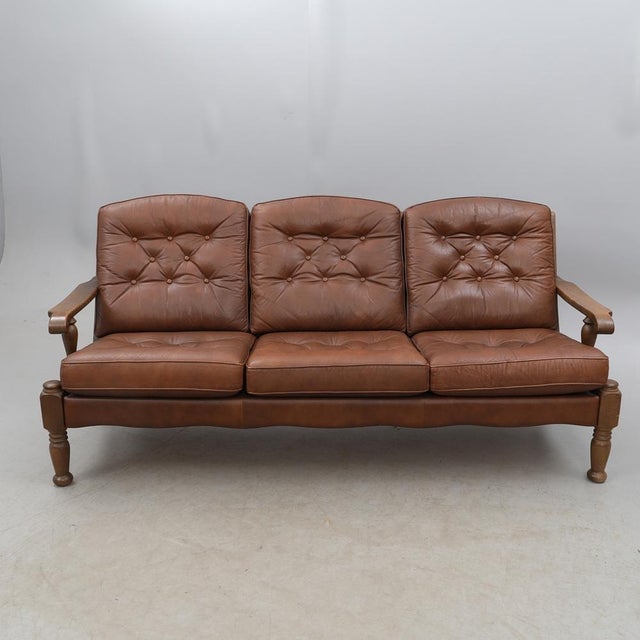 Animal Skin Vintage Three-Piece Sofa Set in Leather, 1980, Set of 3 For Sale - Image 7 of 18