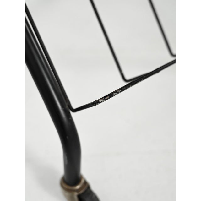 Black Scandinavian Coffee Table with Magazine Rack, 1960s For Sale - Image 8 of 10