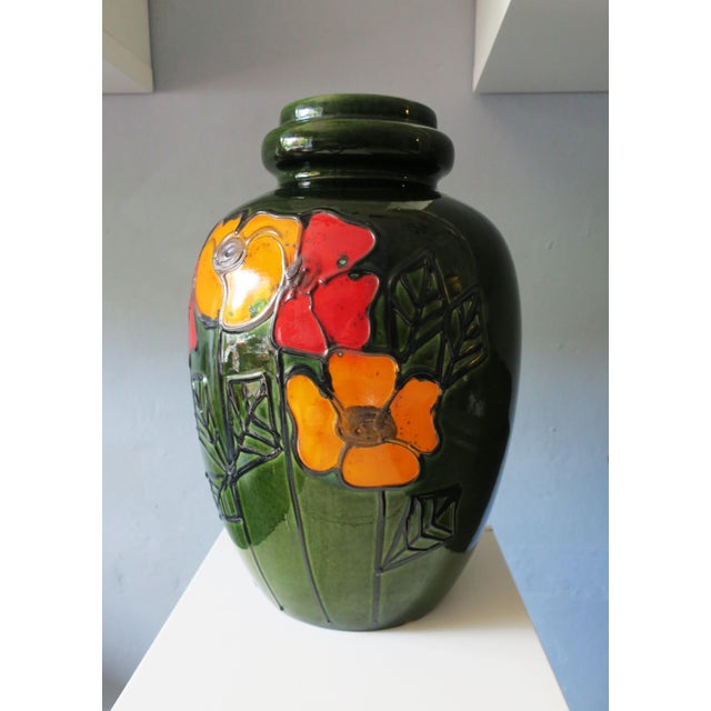 Ceramic Large Vintage Brutalist Ceramic Floor Vase, 1960s For Sale - Image 7 of 11