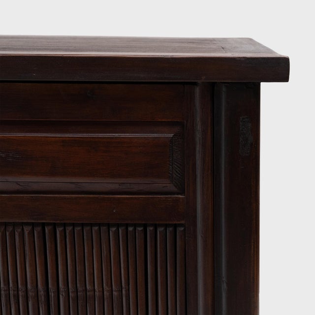 Late 19th Century Chinese Bamboo Panel Keeper's Cabinet, C. 1880 For Sale - Image 5 of 7