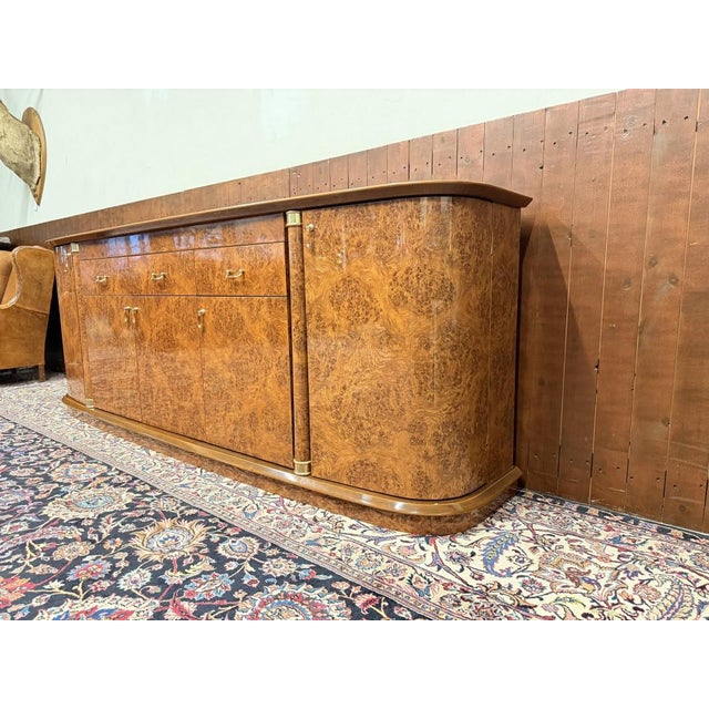 Antique Italian Burl Wood Sideboard For Sale - Image 13 of 18