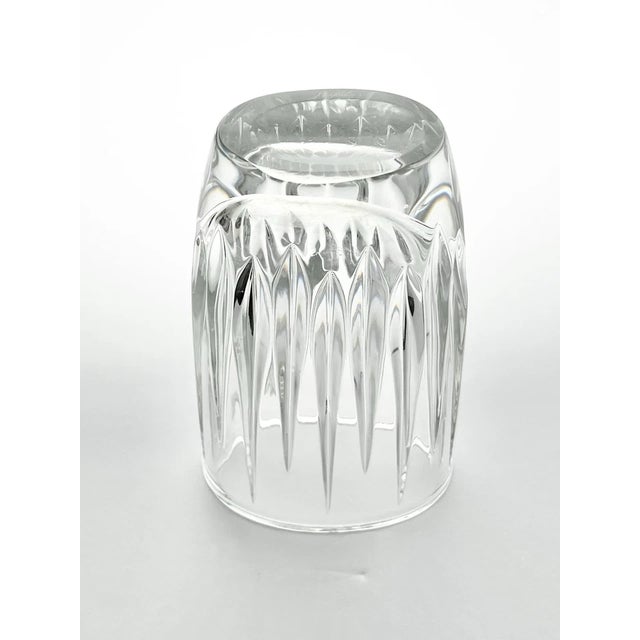 2000s Rogaska “Soho” Crystal Vertically Cut Heavy Table Vase For Sale - Image 4 of 5