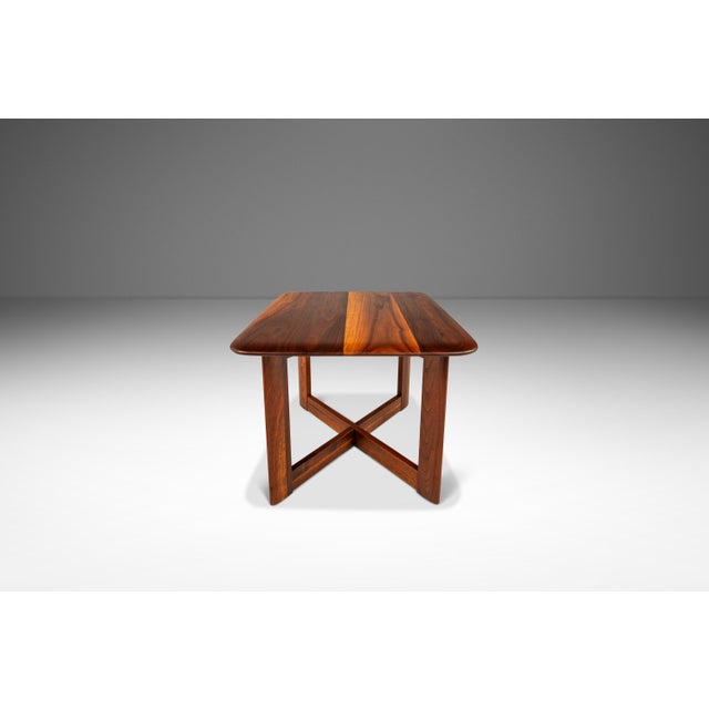 Brown Saltman Rare Mid-Century Modern Side Table / End Table in Solid Walnut by John Keal for Brown Saltman, Usa, C. 1960s For Sale - Image 4 of 17