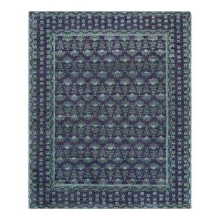 Azule Handmade Rug Forest Green 8x10 For Sale