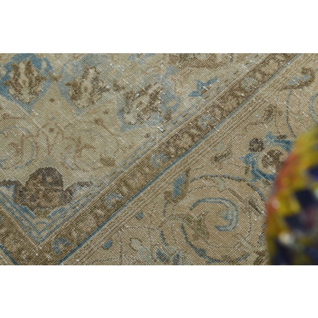 Brown 1970s Vintage Persian Handmade Wool Cotton Brown Area Rug For Sale - Image 8 of 10
