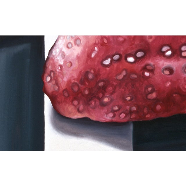 2000s "Strawberry and Ribbon" Gallery Wrapped Oil Painting by Judith Moore For Sale In Saint Louis - Image 6 of 10