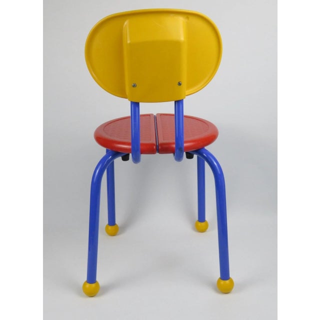 Metal Vintage Children's Chair by Knut & Marianne Hagberg for Ikea, 1990s For Sale - Image 7 of 13