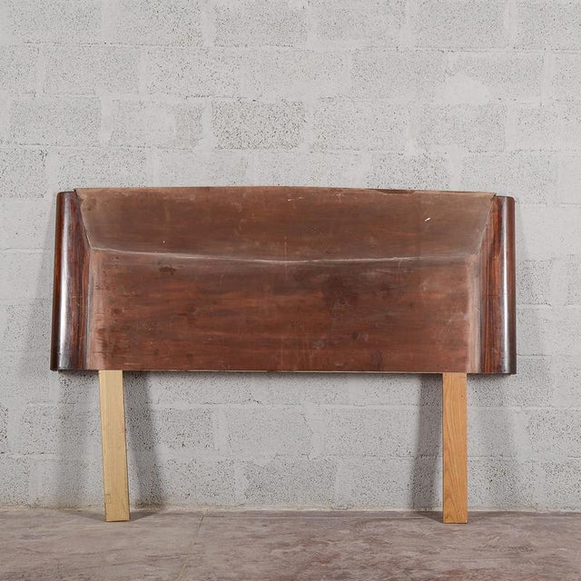 Wood Art Deco Curved Headboard, 1960s For Sale - Image 7 of 17