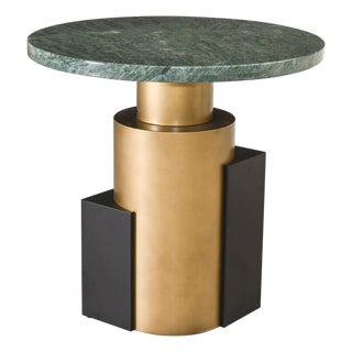 Jojo 30" Modern Green Marble Bistro Table-Contract Grade For Sale