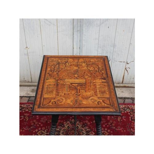 Brown Antique French Spool Table, 1700s For Sale - Image 8 of 12