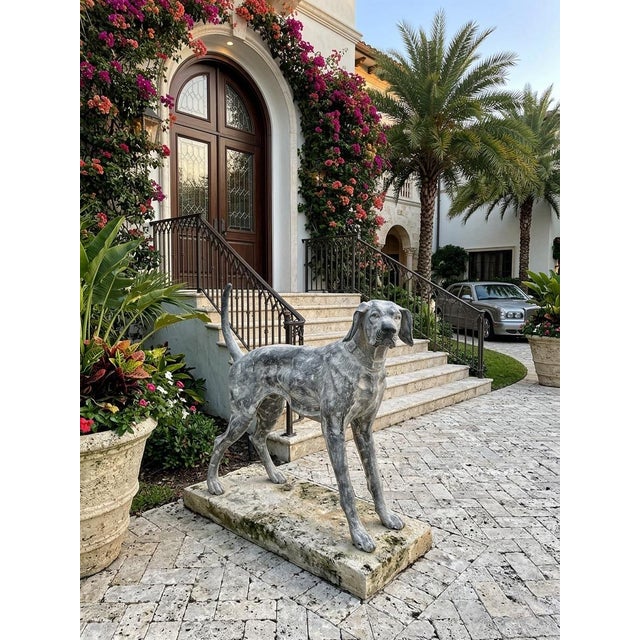 Cast Iron Pointer Dog Sculpture For Sale In West Palm - Image 6 of 12