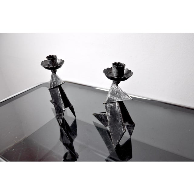 1970s Folk Art Candlesticks Birds, Denmark, 1970s, Set of 2 For Sale - Image 5 of 7