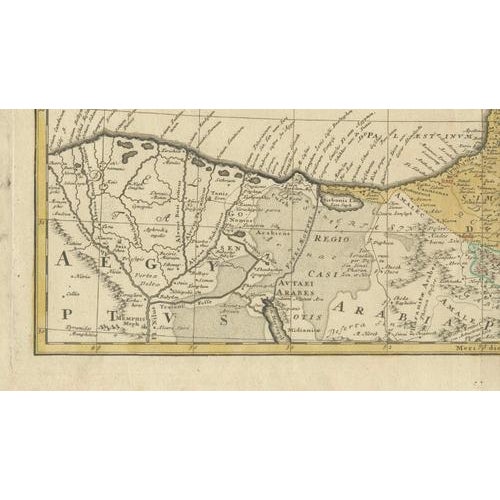 Hand-Colored Holy Land Map of Palestine from Homann Heirs, 1744 For Sale - Image 6 of 11