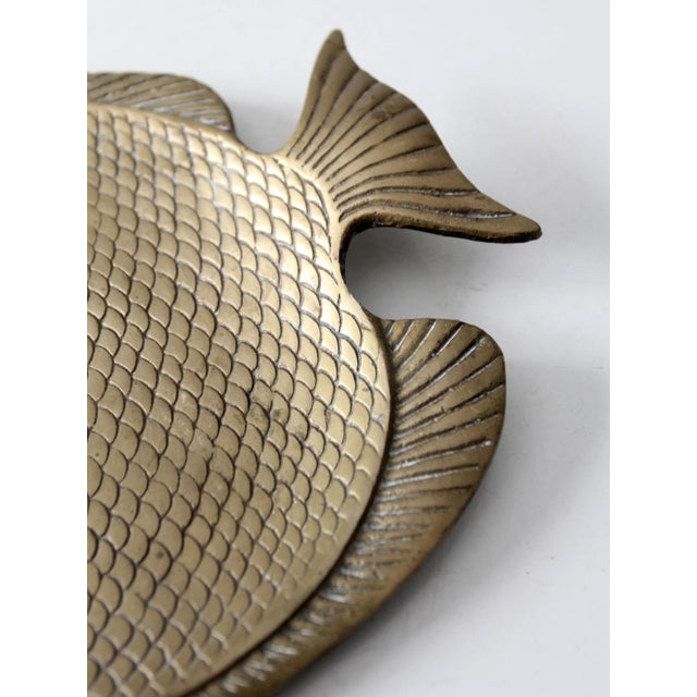 Metal Mid-Century Brass Fish Tray For Sale - Image 7 of 10