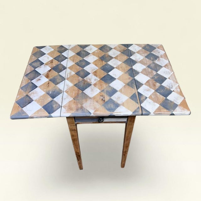 Extendable Italian Table with Diamond Pattern, 1980s For Sale - Image 6 of 8
