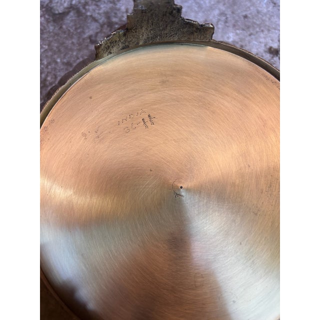Brass Vintage Solid Brass Centerpiece or Planter Bowl With Handles and Feet For Sale - Image 8 of 8