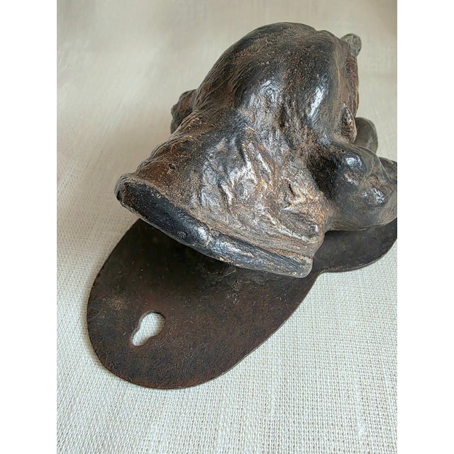 Figurative Antique Bronze Hound Dog Letter/Note Clip Early 1900s For Sale - Image 3 of 6