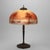Orange Antique Attributed to Handel Co. School Reverse Painted Scenic Table Lamp C1920 For Sale - Image 8 of 10