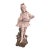 Vintage Hand-Painted Fern Japan Porcelain Figure – Victorian-Style Youth on Tree Stump 8.75” For Sale
