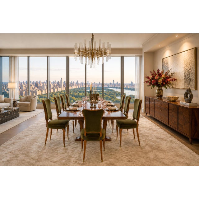 Brazilian Modern Set of Eight Dining Chairs in Pau Marfim and Olive Green Mohair by Giuseppe Scapinelli, 1950s, Brazil For Sale In New York - Image 6 of 18