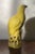 Ceramic Antique 19th Century Chinese Export Porcelain Bird Figure of a Quail or Dove in Bright Yellow Glaze Standing on Rock Work For Sale - Image 7 of 12