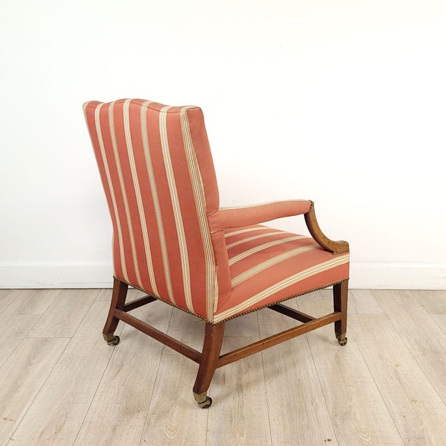 Early 19th Century George III Mahogany Library Chair, England Circa 1800 For Sale - Image 5 of 10
