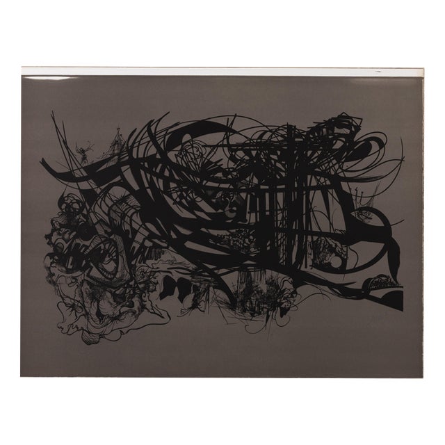 Raymond Moretti, Rimbaud's Illuminations in Black, Lithograph For Sale