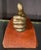 Vintage Cast Bronze Thumbs Up Sculpture on Wood Base c.1950s For Sale - Image 4 of 6