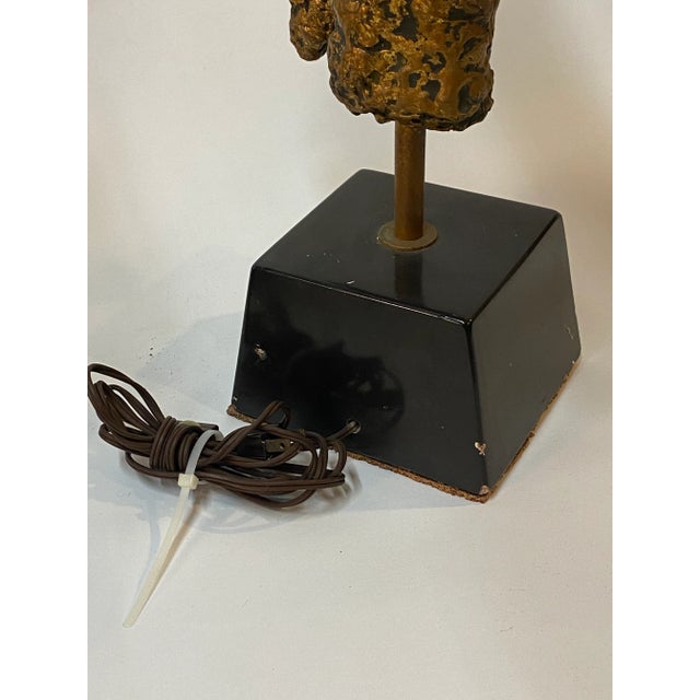 Brutalist Abstract Gilded Table Lamps, a Pair For Sale - Image 12 of 12