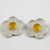 Harriet Bauknight for Kaso White Floral Carved Resin Clip Earrings For Sale - Image 4 of 7