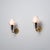 Black Vintage Italian Wall Sconces in Brass and Opaline Glass, 1950s, Set of 2 For Sale - Image 8 of 9