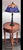 Authentic Tiffany Stained Glass Peacock Table Lamp Bronze